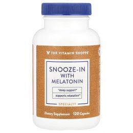 The Vitamin Shoppe, Snooze-In с мелатонином, 120 капсул