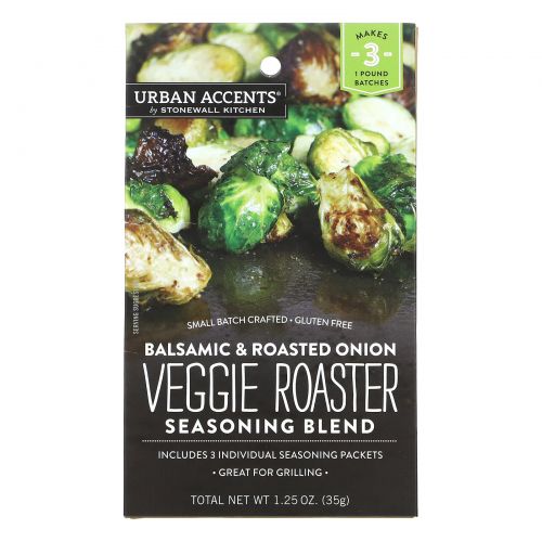 Urban Accents, смесь приправ для жарки овощей, с бальзамическим уксусом и жареным луком, 35 г (1,25 унции)