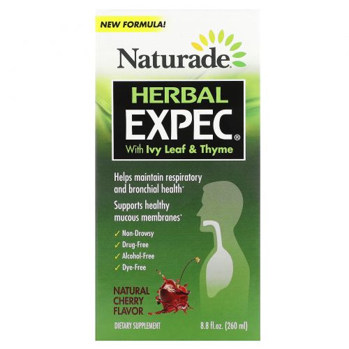 Naturade, Herbal Expec, Природный вкус вишни, 8,8 жидких унций (260 мл)