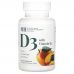Michael's Naturopathic, Витамин D3, витамин K2, натуральный абрикосовый ароматизатор, 5000 МЕ, 90 подъязычных таблеток