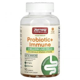 Jarrow Formulas, Probiotic + Immune, апельсин, 60 жевательных таблеток