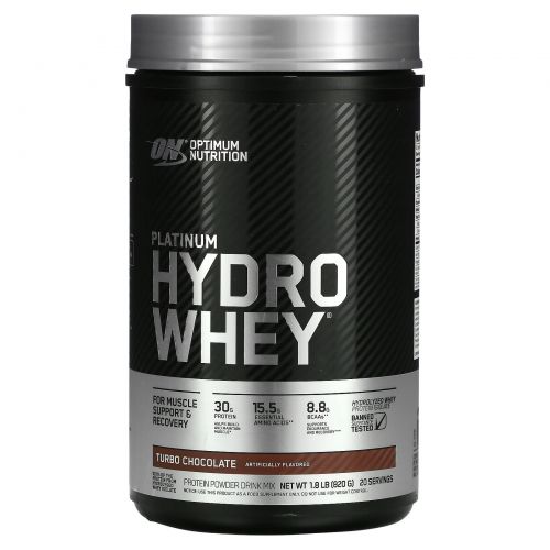 Optimum Nutrition, Platinum HydroWhey, Turbo Chocolate, 1.75 lb (795 g)