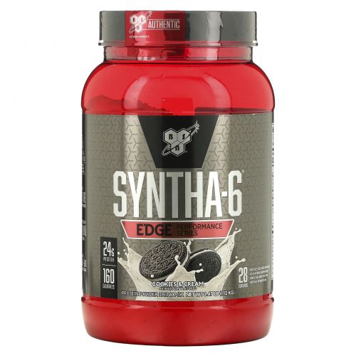 BSN, Syntha-6 Edge, протеиновая порошковая смесь, печенье и сливки, 1,12 кг (2,47 фунта)