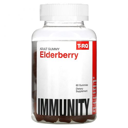 T-RQ, Adult Gummy, Elderberry, Immunity, Raspberry, 60 Gummies