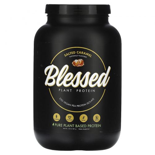 Blessed, Растительный протеин, соленая карамель, 981 г (2,16 фунта)