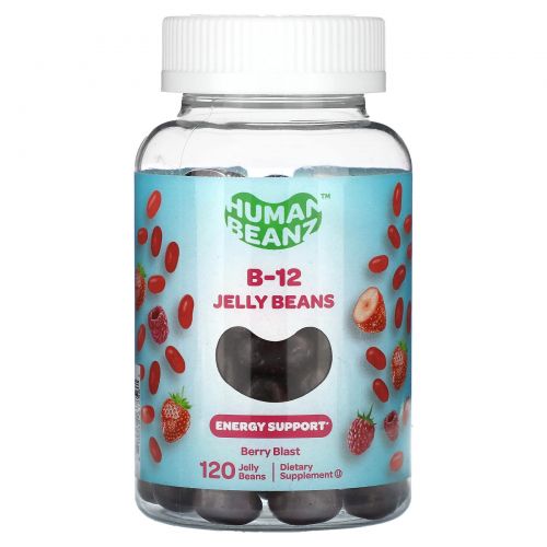 Human Beanz, B-12 Jelly Beans, со вкусом ягод, 120 желейных бобов