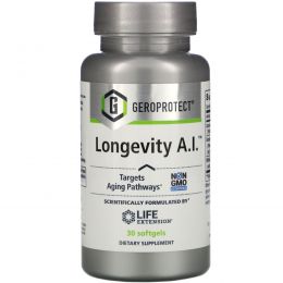 Life Extension, Geroprotect, Longevity A.I., 30 капсул