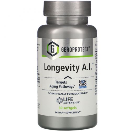 Life Extension, Geroprotect, Longevity A.I., 30 капсул