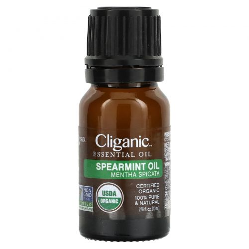 Cliganic, 100% чистое эфирное масло, масло мяты, 10 мл (0,33 жидк. Унции)