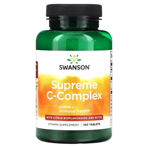 Swanson, Supreme C-Complex с цитрусовыми биофлавоноидами и рутином, 100 таблеток