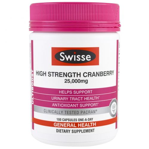 Swisse, Ultiboost, High Strength Cranberry, 25,000 mg, 100 Capsules