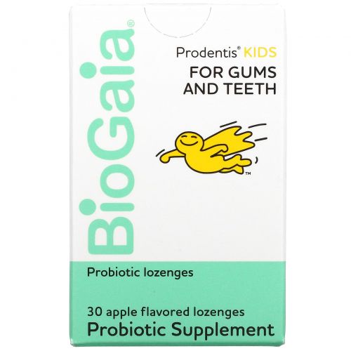 BioGaia, Kids, Prodentis For Gums And Teeth, Apple, 30 Lozenges