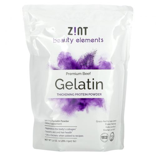 Z!NT, Beef Gelatin, Чистый Протеин, 32 унции (907г)