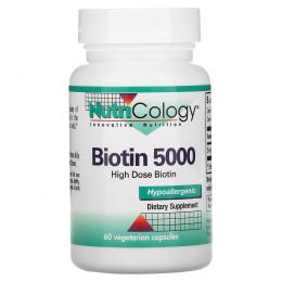 Nutricology, Биотин 5000, 60 капсул в растительной оболочке