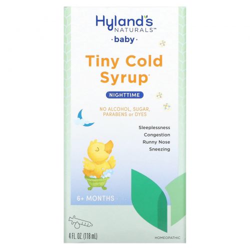 Hyland's, Детский сироп от простуды Nighttime Tiny Cold Syrup, 4 жидких унции (118 мл)