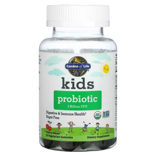 Garden of Life, Kids Probiotic, 3 Billion CFU, Cherry, 30 Vegetarian Gummies