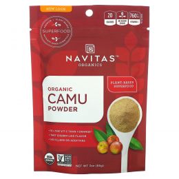 Navitas Organics, Органический порошок камю, сырой порошок камю-камю, 3 унции (85 г)