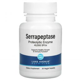 Lake Avenue Nutrition, Serrapeptase, Proteolytic Enzyme, 40,000 SPUs, 30 Veggie Capsules