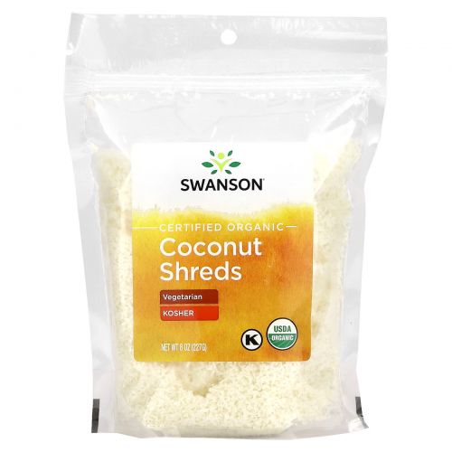 Swanson, Сертифицированные органические кокосовые крошки, 227 г (8 унций)