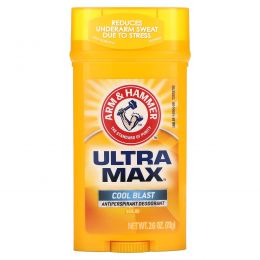 Arm & Hammer, UltraMax, Solid Antiperspirant Deodorant, for Men, Cool Blast, 2.6 oz (73 g)