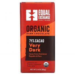 Equal Exchange, Органический темный шоколад, очень темный, 80 г (2,8 унции)