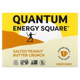 QUANTUM ENERGY SQUARE, Salted Peanut Butter Crunch, 8 Squares, 1.69 oz (48 g) Each