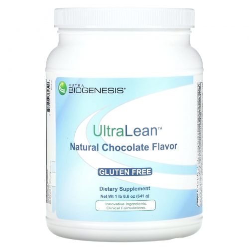 Nutra BioGenesis, UltraLean, натуральный шоколад, 641 г (1 фунт, 6,6 унции)