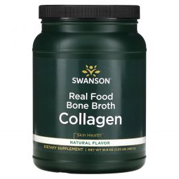 Swanson, Real Food Bone Broth Collagen, 480 г (1,05 фунта)