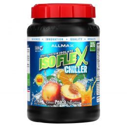 ALLMAX Nutrition, Isoflex Chiller, сверхчистый 100%-ный изолят сывороточного протеина (фильтрация ИСП частицами, заряженными ионами), цитрусово-персиковое ощущение, 2 фунта (907 г)