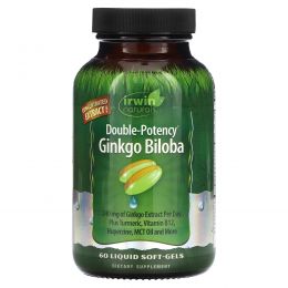 Irwin Naturals, Double-Potency Ginkgo Biloba, 60 Liquid Soft-Gels