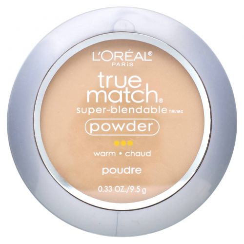 L'Oréal, True Match, суперсмываемая пудра, W4 натуральный бежевый, 9,5 г (0,33 унции)