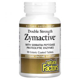 Natural Factors, Zymactive, двойная сила, 90 таблеток в кишечнорастворимой оболочке