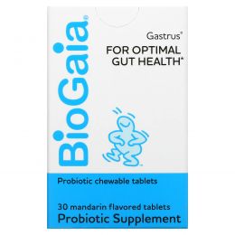 BioGaia, Gastrus, Stomach Health, Mandarin Orange Flavor, 30 Chewable Tablets