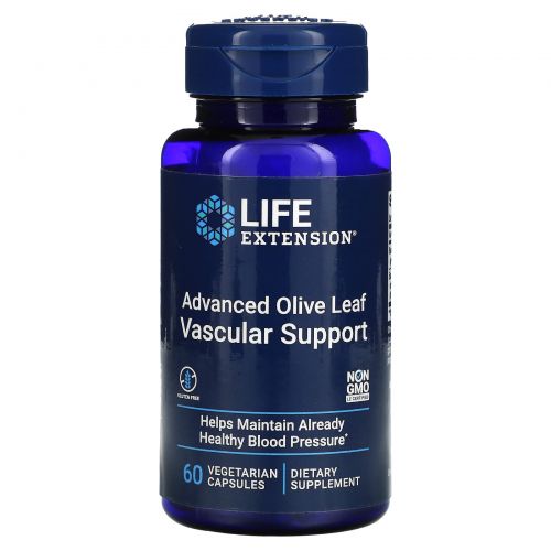 Life Extension, Advanced Olive Leaf Vascular Support, with Celery Seed Extract, 60 Veggie Caps