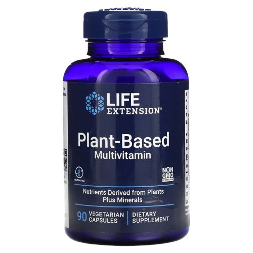 Life Extension, Мультивитамины на растительной основе, 90 вегетарианских капсул