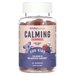 MAV Nutrition, Calming Gummies, For Kids, Mixed Berry, 60 Gummies