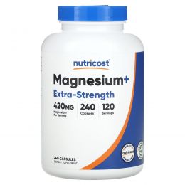 Nutricost, Глицинат магния, 210 мг, 240 капсул