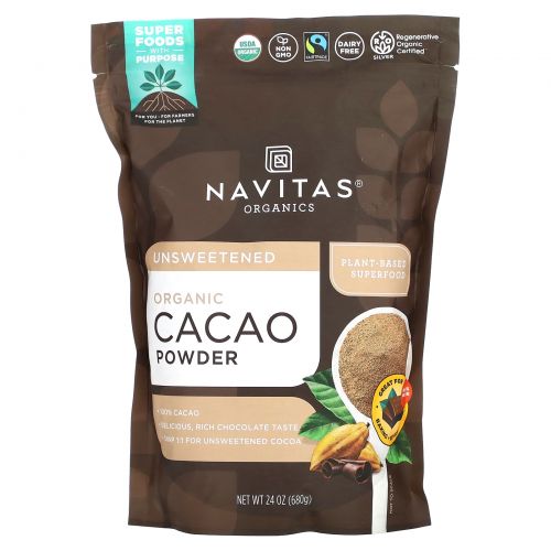 Navitas Organics, Organic Cacao Powder, 24 oz (680 g)