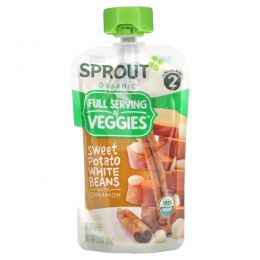 Sprout Organic, Baby Food, 6 Months & Up, Sweet Potato White Beans with Cinnamon, 3.5 oz (99 g)