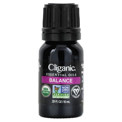 Cliganic, Смесь эфирных масел, сбалансированная, 10 мл (0,33 жидк. Унции)