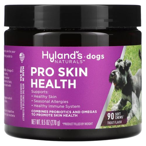 Hyland's Naturals, Pro Skin Health, для собак, форель, 90 жевательных таблеток, 270 г (9,5 унции)