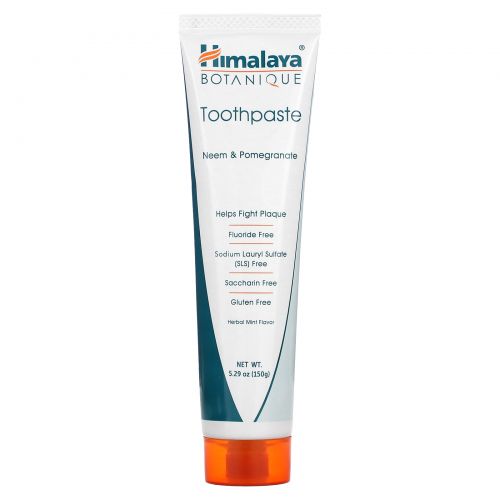 Himalaya Herbal Healthcare, Botanique, зубная паста, ним, гранат, без фтора, 5,29 унции (150 г)