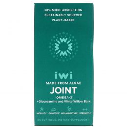 iWi, Joint, Omega-3 + Glucosamine and White Willow Bark, 60 Softgels