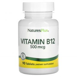 Nature's Plus, Витамин B-12, 500 мкг, 90 таблеток