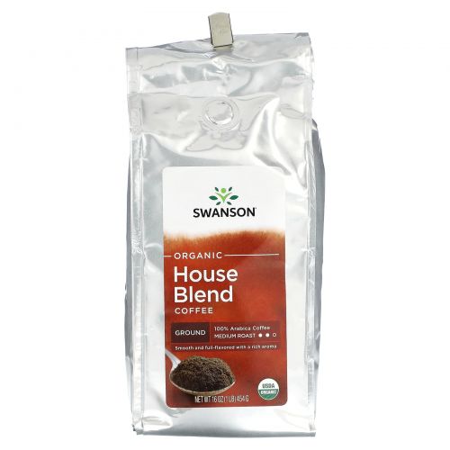 Swanson, Органический домашний кофе, молотый, средней обжарки, 454 г (1 фунт)