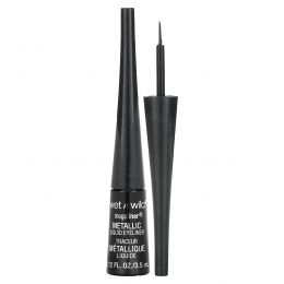 wet n wild, Жидкая подводка для глаз MegaLiner Metallic, оттенок Cosmic Black, 3,5 мл