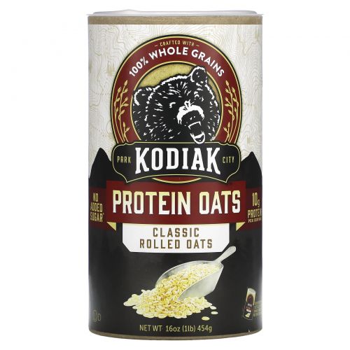 Kodiak Cakes, Protein Oats, классические овсяные хлопья, 454 г (16 унций)