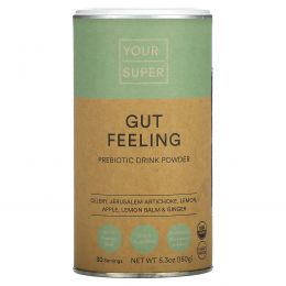 Your Super, Gut Feeling, Prebiotic Drink Powder , 5.3 oz (150 g)