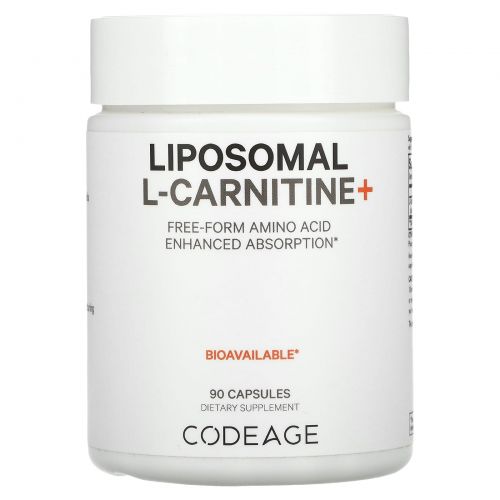 Codeage, Липосомальный L-карнитин +, 90 капсул