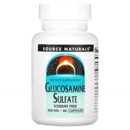 Source Naturals, Глюкозамин сульфат, 500 мг, 60 капсул